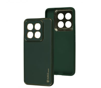 Чохол для Xiaomi 14 Pro Leather Xshield army green