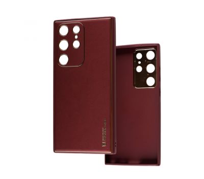 Чохол для Samsung Galaxy S23 Ultra (S918) Leather Xshield plum red