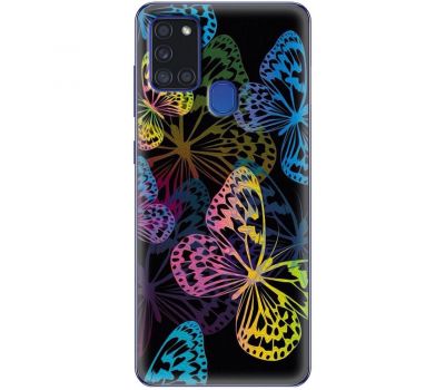 Чохол для Samsung Galaxy A21s (A217) MixCase метелики неонові