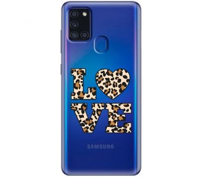 Чохол для Samsung Galaxy A21s (A217) MixCase Леопард love