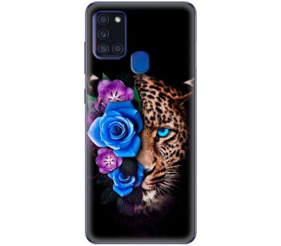 Чохол для Samsung Galaxy A21s (A217) MixCase Леопард у квітах