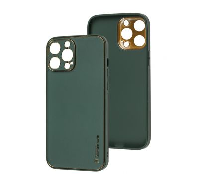 Чохол для iPhone 13 Pro Max Leather Xshield army green