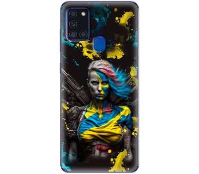 Чохол для Samsung Galaxy A21s (A217) MixCase патріотичні Нездоланна Українка