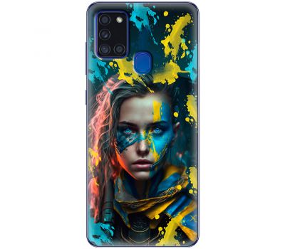 Чохол для Samsung Galaxy A21s (A217) MixCase патріотичні воєвнича Українка