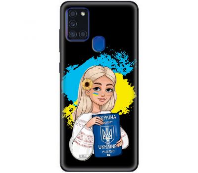 Чохол для Samsung Galaxy A21S (A217) MixCase патріотичні паспорт українки