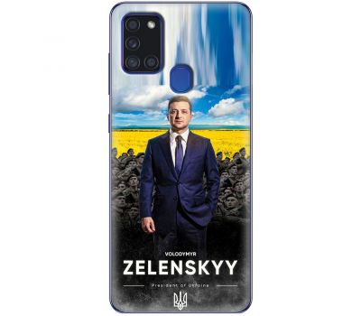 Чохол для Samsung Galaxy A21S (A217) MixCase патріотичні president of Ukraine