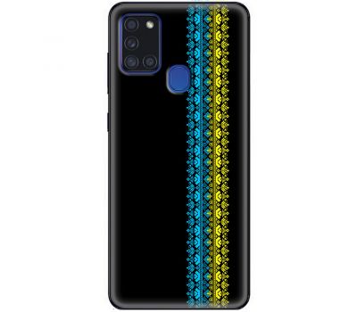 Чохол для Samsung Galaxy A21S (A217) MixCase патріотичні синє-жовтий колір вишиванки