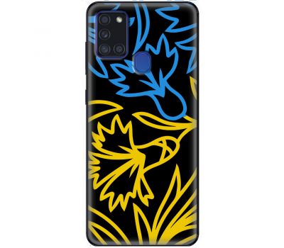 Чохол для Samsung Galaxy A21S (A217) MixCase патріотичні синє-жовта лілія