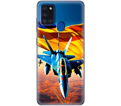 Чохол для Samsung Galaxy A21s (A217) MixCase патріотичні бойовий літак