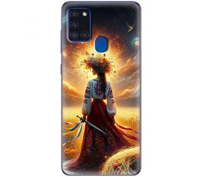 Чохол для Samsung Galaxy A21s (A217) MixCase патріотичні жінка у вишиванці