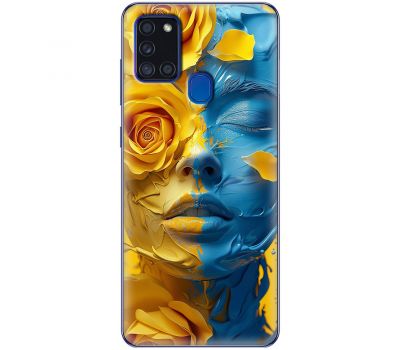 Чохол для Samsung Galaxy A21s (A217) MixCase патріотичні розмальована фарбами