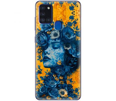 Чохол для Samsung Galaxy A21s (A217) MixCase патріотичні жіноча блакить