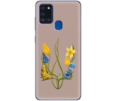 Чохол для Samsung Galaxy A21S (A217) MixCase патріотичні квіти у формі герба