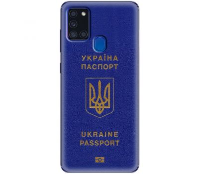 Чохол для Samsung Galaxy A21S (A217) MixCase патріотичні Україна паспорт