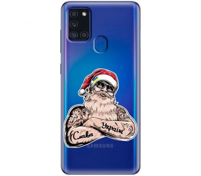 Чохол для Samsung Galaxy A21S (A217) MixCase Новий рік Санта Клаус за Україну