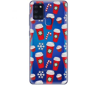 Чохол для Samsung Galaxy A21S (A217) MixCase Новий рік зимова кава