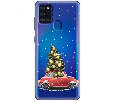 Чохол для Samsung Galaxy A21S (A217) MixCase Новий рік ялинка їде додому