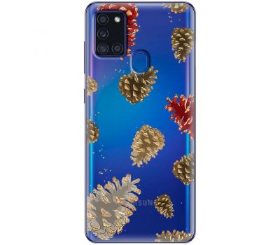 Чохол для Samsung Galaxy A21S (A217) MixCase Новий рік ялинові шишки