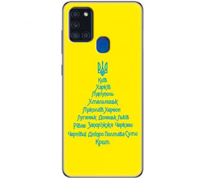 Чохол для Samsung Galaxy A21S (A217) MixCase Новий рік ялина з міст