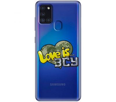 Чохол для Samsung Galaxy A21s (A217) MixCase патріотичні Love is ЗСУ