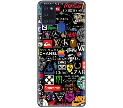 Чохол для Samsung Galaxy A21s (A217) MixCase лого logos mix