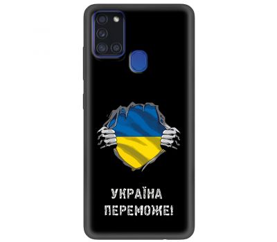 Чохол для Samsung Galaxy A21S (A217) MixCase патріотичні Україна переможе