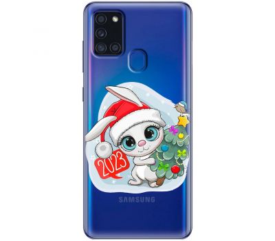 Чохол для Samsung Galaxy A21S (A217) MixCase Новий рік кролик 2023