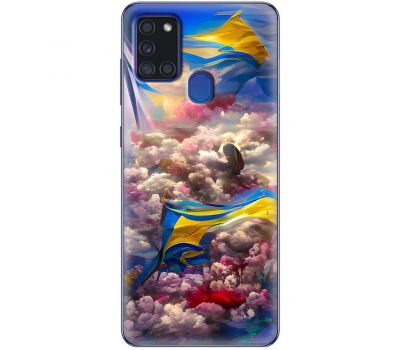 Чохол для Samsung Galaxy A21s (A217) MixCase патротичні Прапор фарбами