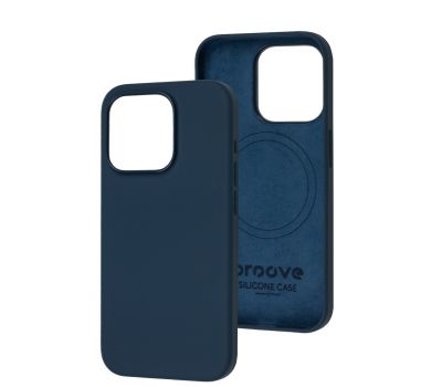 Чохол для iPhone 15 Pro Proove Silicone with MagSafe storm blue