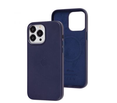 Чохол для iPhone 14 Pro Max Leather with MagSafe violet