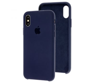 Чохол Silicone для iPhone X / Xs case темно синій