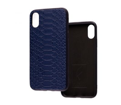 Чохол для iPhone X / Xs Fibra Python blue