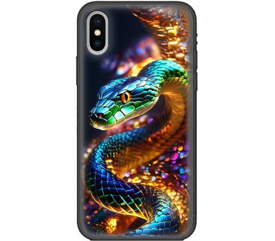 Чохол для iPhone X / XS MixCase MixCase Новий рік 2025 яскрава змія