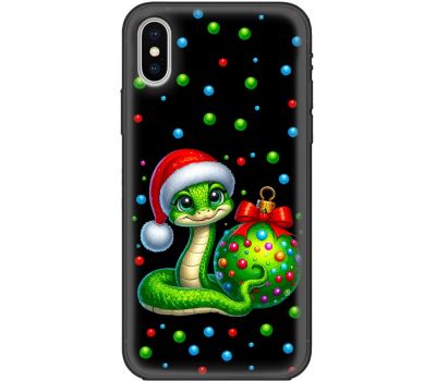 Чохол для iPhone X / XS MixCase MixCase Новий рік 2025 новорічна змійка