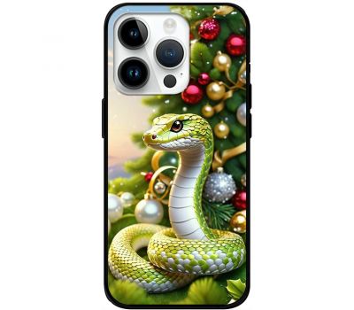 Чохол для iPhone 16 Pro MixCase MixCase Новий рік 2025 ялинку з іграшками і змія