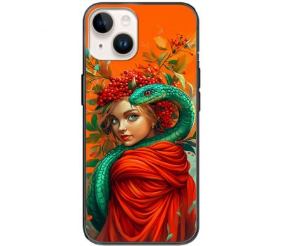 Чохол для iPhone 14 MixCase MixCase Новий рік 2025 дівчинка зі змією