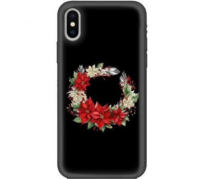 Чохол для iPhone X / XS MixCase MixCase Новий рік 2025 новорічний вінок