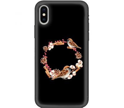 Чохол для iPhone X / XS MixCase MixCase Новий рік 2025 птахи у новий рік