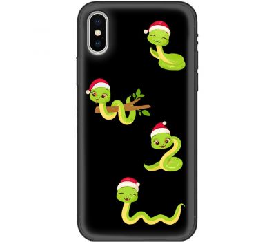 Чохол для iPhone XS Max MixCase MixCase Новий рік 2025 новорічні змійки