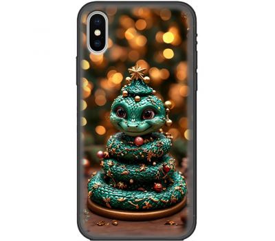 Чохол для iPhone XS Max MixCase MixCase Новий рік 2025 ялинка змія