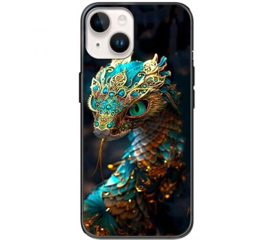 Чохол для iPhone 15 MixCase MixCase Новий рік 2025 змія в прикрасах