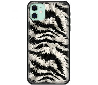 Чохол для iPhone 12 MixCase Леопард New біло чорна шерсть