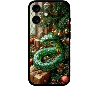 Чохол для iPhone 16 Plus MixCase MixCase Новий рік 2025 ялинка та змія