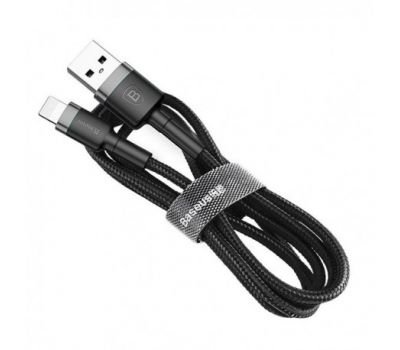 Кабель USB Baseus Cafule Lightning 2.4A 1m grey/black 3575944