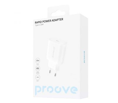 Мережевий зарядний пристрій Proove Rapid 20W (Type-C) white (білий) 3576185