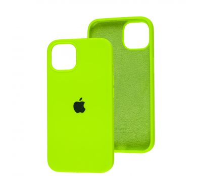 Чохол для iPhone 13 / 14 Square Full silicone салатовий / neon green