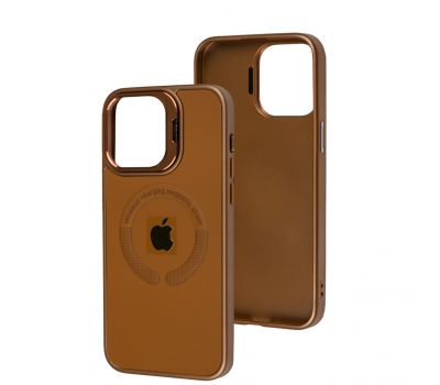 Чохол для iPhone 14 Pro Max Logo Case MagSafe brown