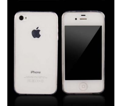 Силіконовий чохол для iPhone 4 ультратонкий прозорий 358367