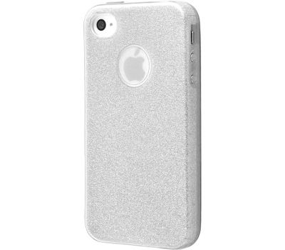 Чохол для iPhone 4 Shining Glitter Case з блискітками срібло 358326