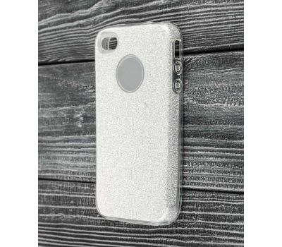 Чохол для iPhone 4 Shining Glitter Case з блискітками срібло